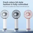 Portable Handheld Mini Fan Transparent Mini Fan with Coloruful Light for Indoor Outdoor