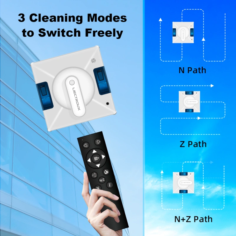 Window Cleaning Robot Liectroux YW509, 4-Way Water Spray