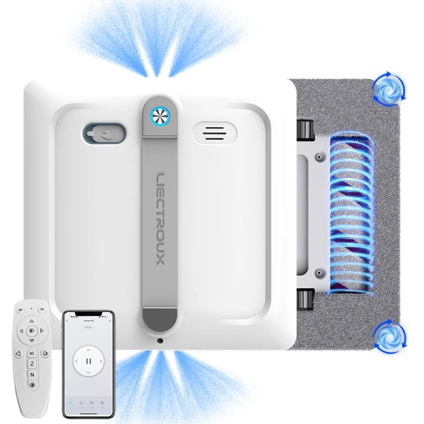 Window cleaning robot Liectroux S9,2 roller brushes, 6-way water spray