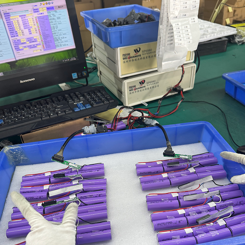 Semi-finished battery testing