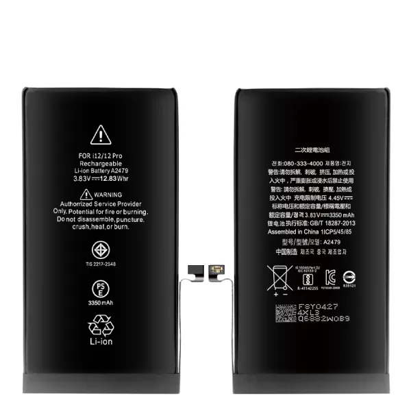 Batería iPhone 12/12pro (a2479) 3,83v/3350mah de súper alta capacidad