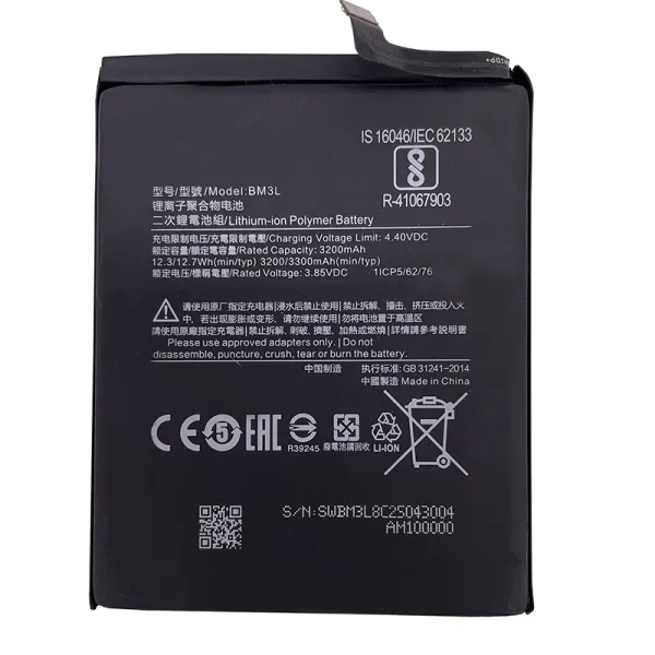 Batería xiaomi 9 bm3l 3,85v 3300mah batería de repuesto