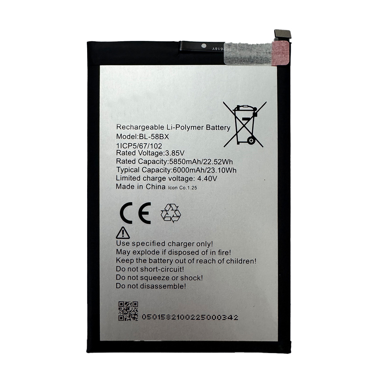 Infinix BL-58BX 3.85V 6000mAh Cobalt battery