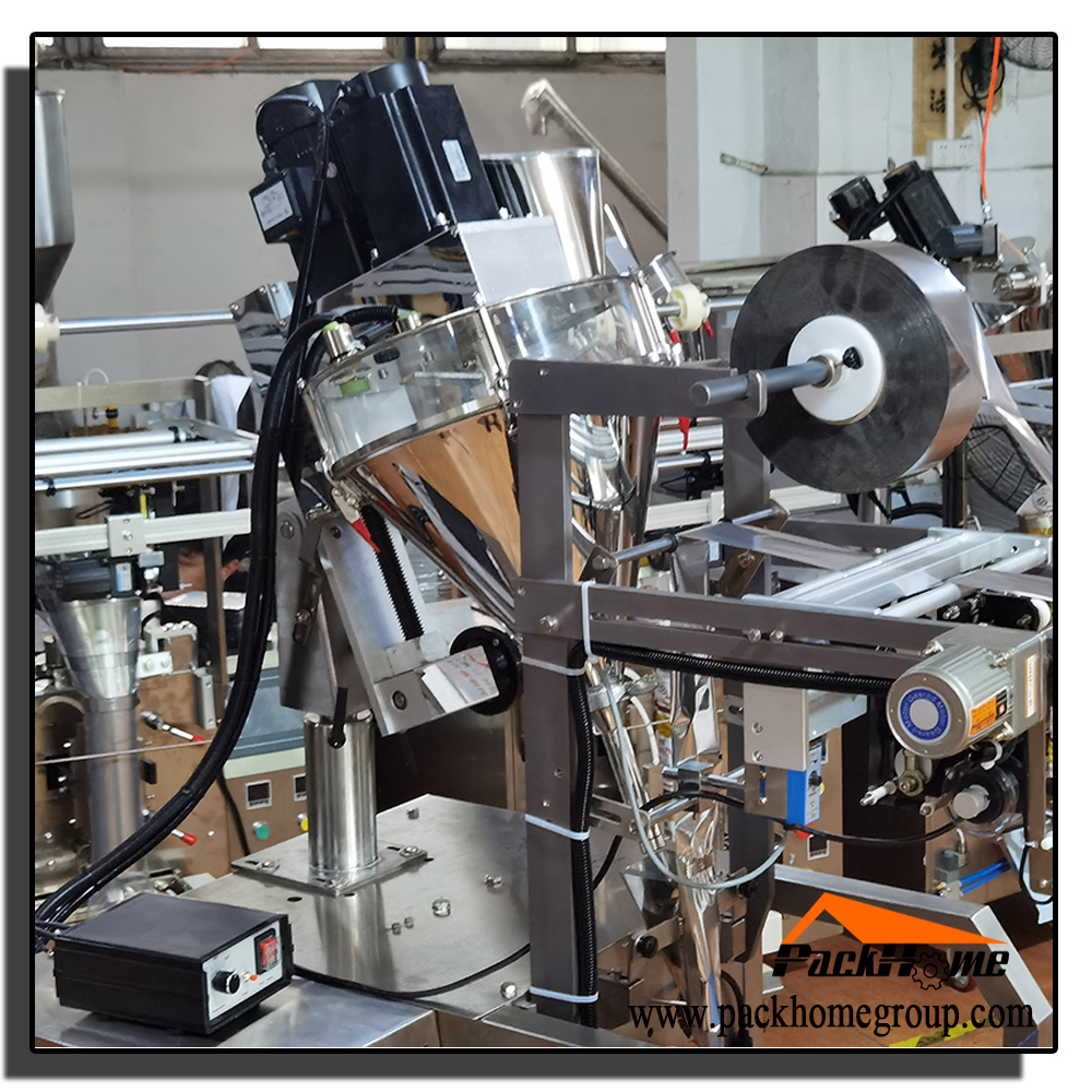 Compact Pouch Packing Machine With Auger Filling System