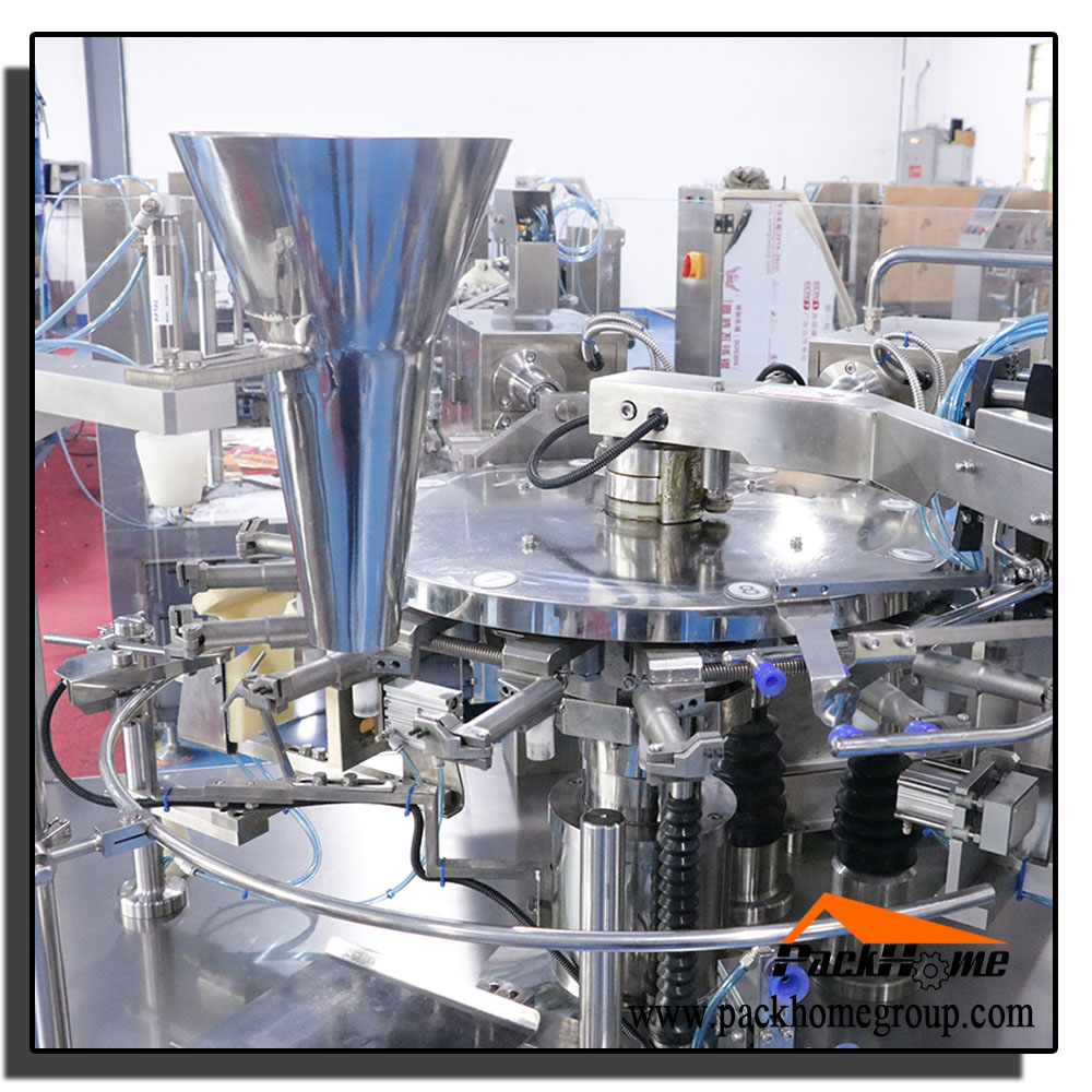 Automatic Rotary Preformed Zipper Bag Packing Machine | Grain, Powder & Liquid Packing