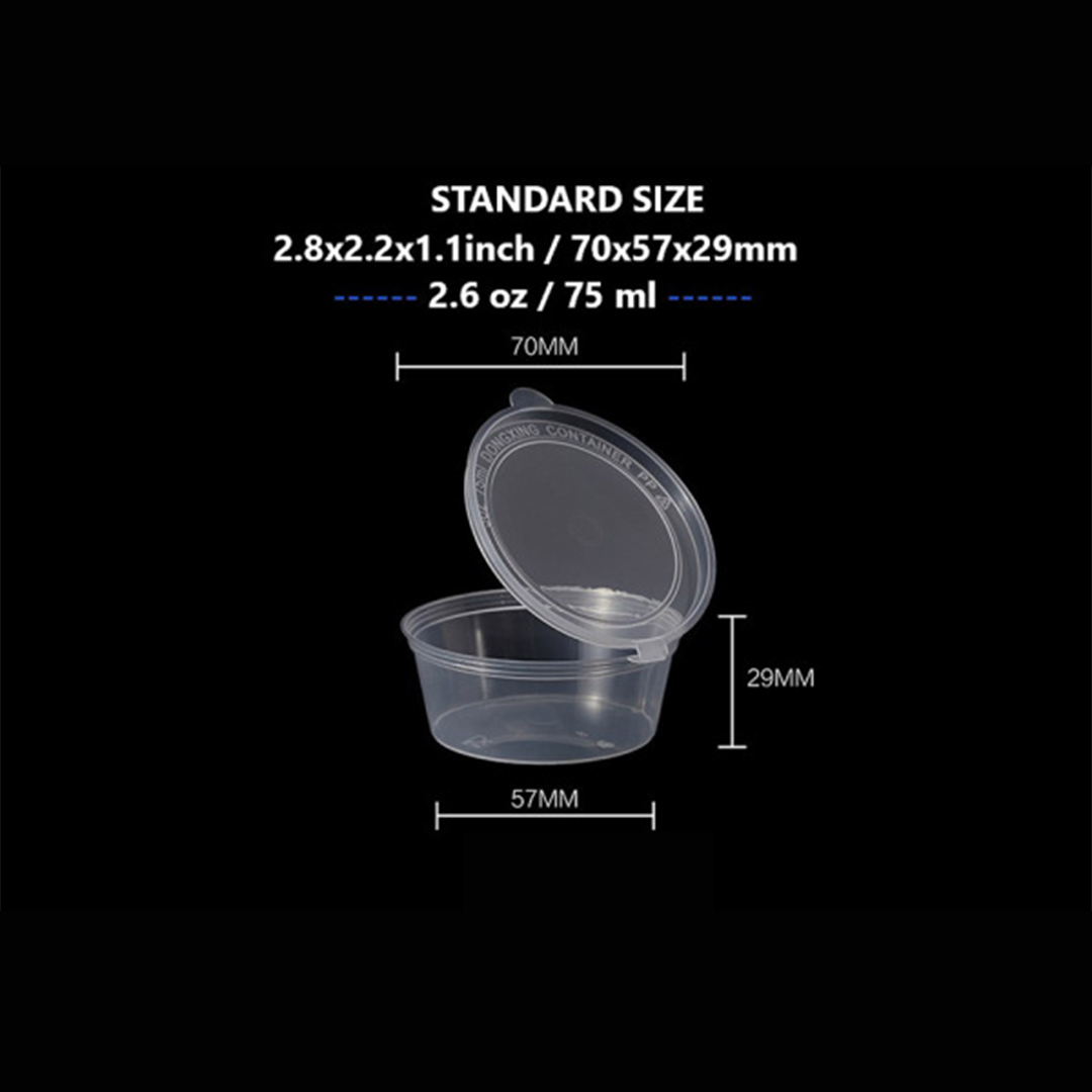 RHP-Hinged Lid Sauce Cup