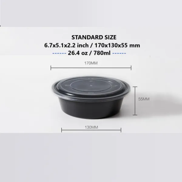 Durable Round Plastic Container