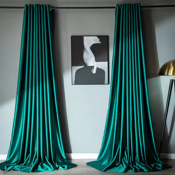 Luxury High Quality Classic Solid Shading Blackout Window Curtain Fabric Curtains for the Living Room