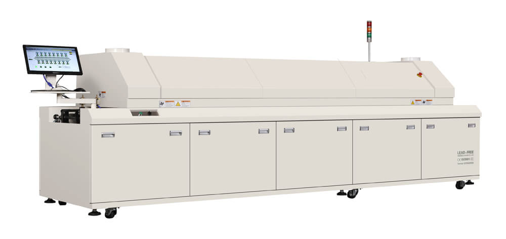6 zones middle size lead free reflow oven