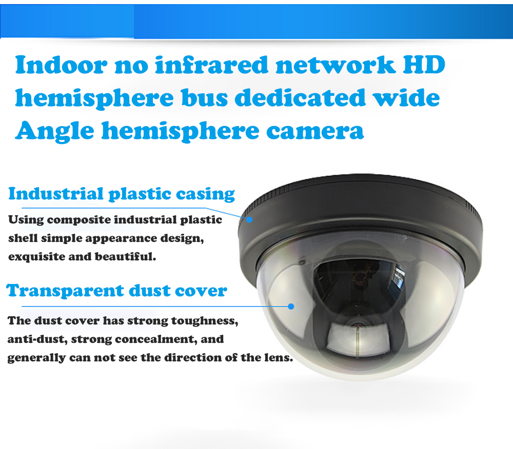 Hemispherical Monitor Camera Wide Angle HD Bus Dedicated Analog Camera