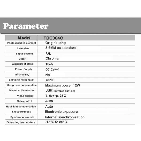 Hemispherical Monitor Camera Wide Angle HD Bus Dedicated Analog Camera