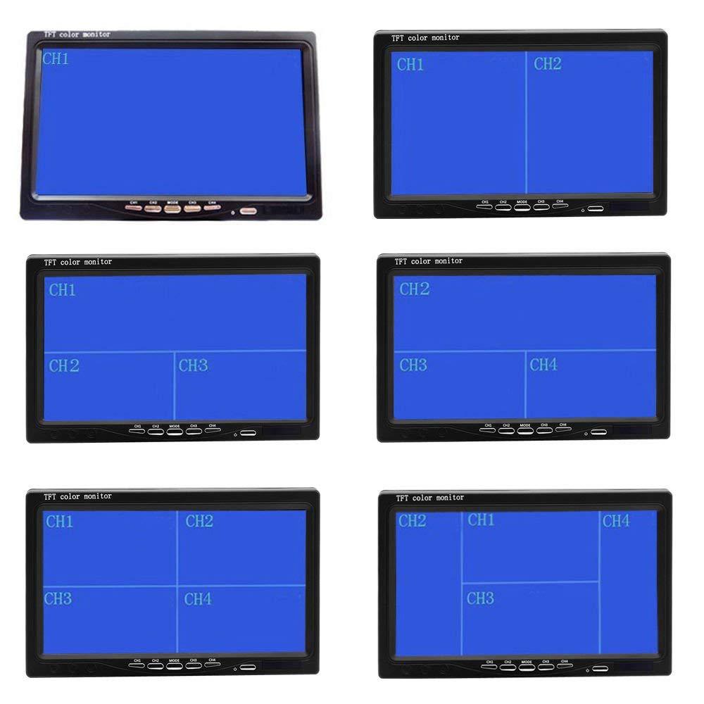 4 Channels 7 Inch LCD Monitor 