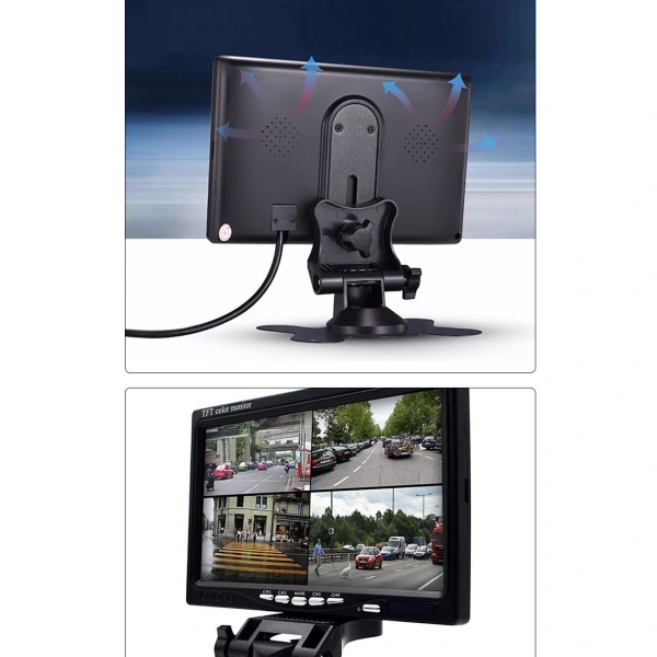 4 Channels 7 Inch LCD Monitor 