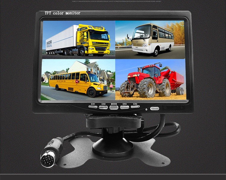 4 Channels 7 Inch LCD Monitor 