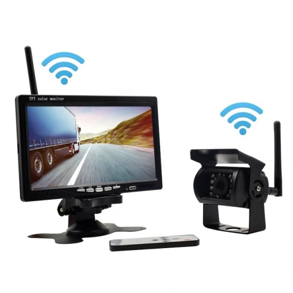 7 inch wireless 2.4G transceiver HD truck camera 