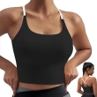 Women's Sports Bras, Sports Tops, Sports Bras with Crisscross Straps, Cropped Strap Round Neck Tank Tops for Yoga, Fitness