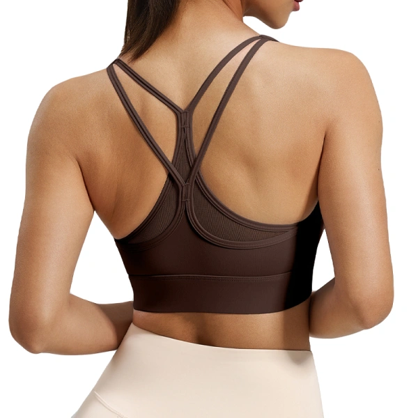 Mesh Back Cross Sports bra,Beautiful Back Top High-Strength Shock-Proof Bra