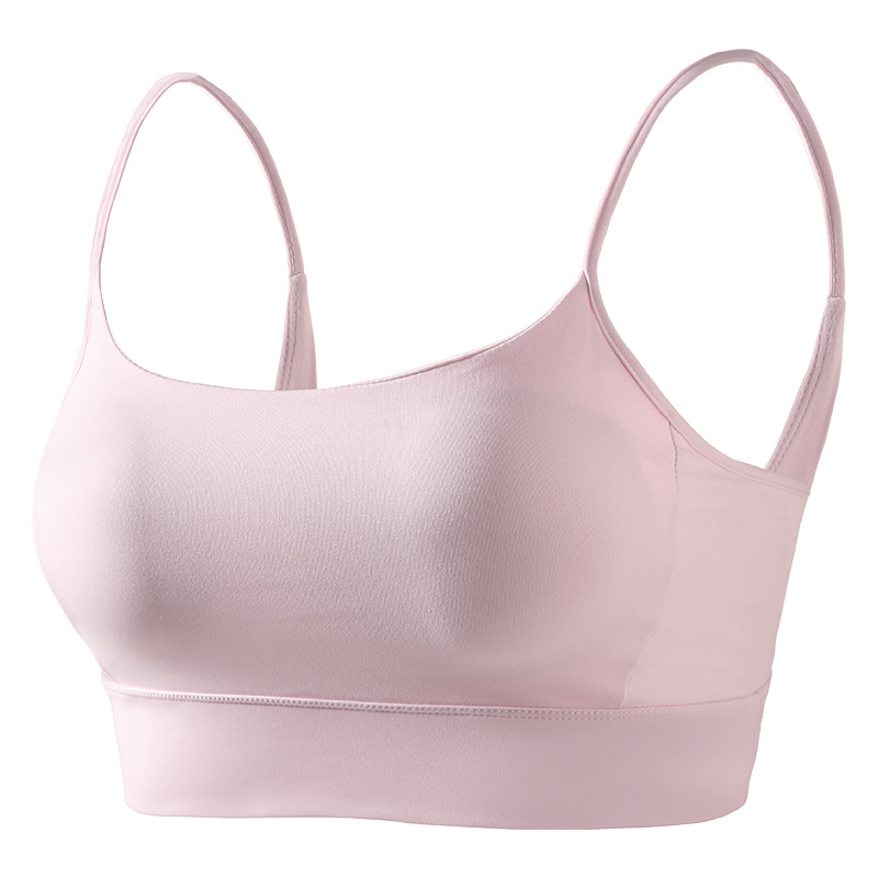 Women's sports bra, wire-free, shockproof, push-up, seamless, sexy backless camisole, yoga vest