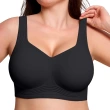 Soft support bra for large breasts, seamless, thin, wire-free, push-up bra
