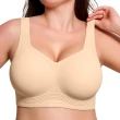 Soft support bra for large breasts, seamless, thin, wire-free, push-up bra