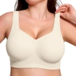Soft support bra for large breasts, seamless, thin, wire-free, push-up bra