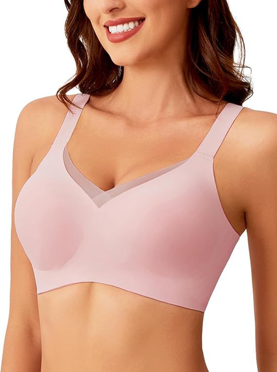 Women's cross mesh bra seamless bra jelly strip bra 