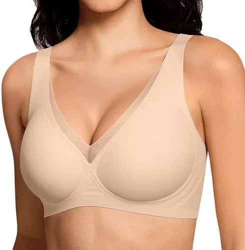 Seamless soft support bra, push-up and anti-sagging, Wire-free bra.