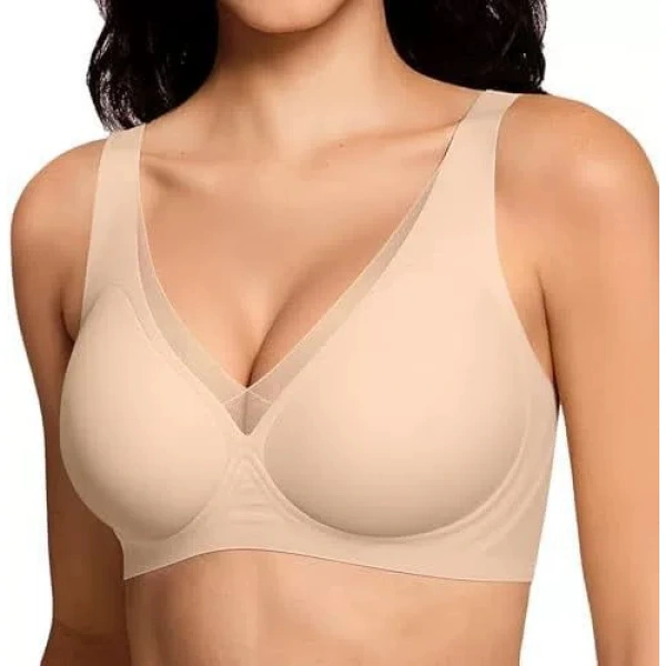 Seamless soft support bra, push-up and anti-sagging, Wire-free bra.