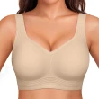 Soft support bra for large breasts, seamless, thin, wire-free, push-up bra