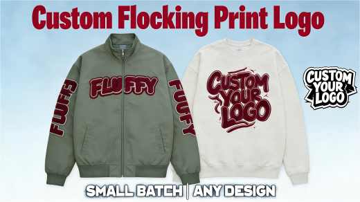 Custom Flock Print Logo Streetwear with Low MOQ – Small Orders Welcome!