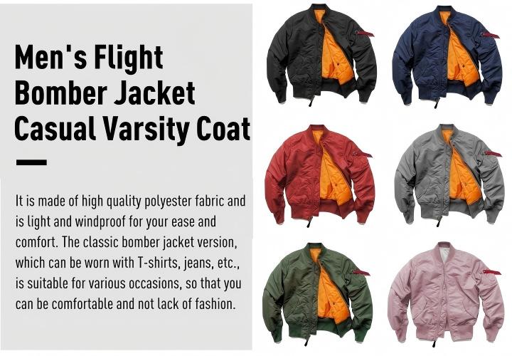 Customize Design Your Own Low MOQ Bomber Jacket For Men