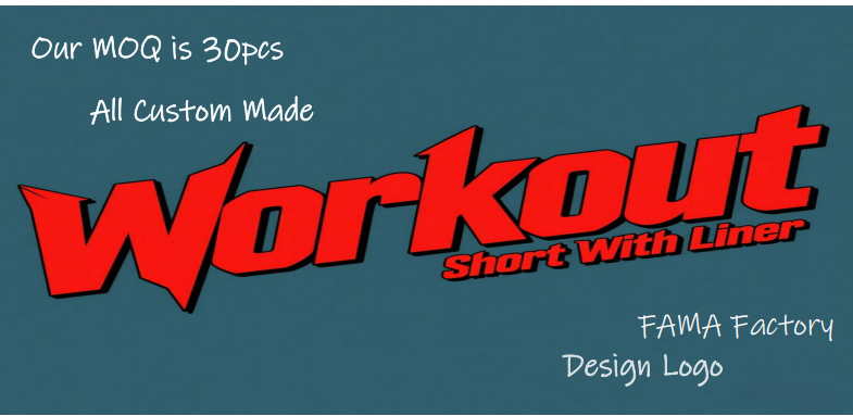 We specialize in custom workout shorts with liner