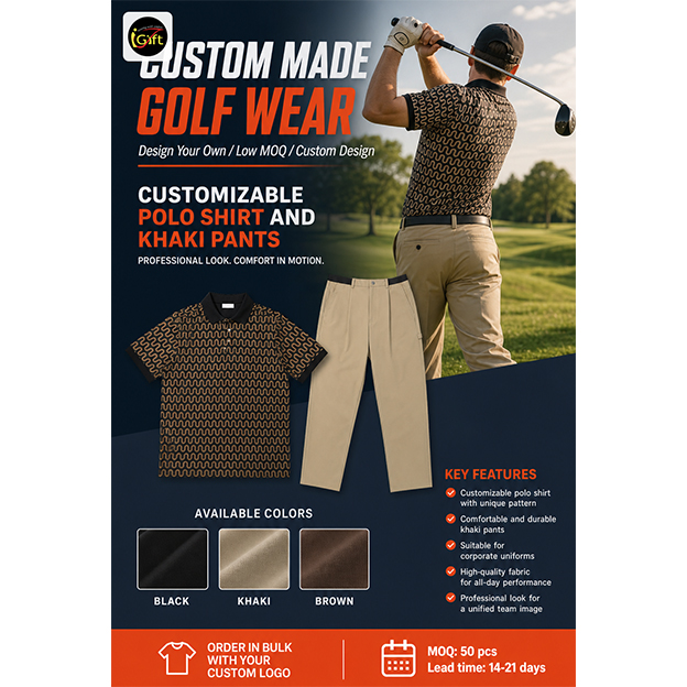 Custom Golf Wear | Low MOQ 30pcs | Your Logo Welcome