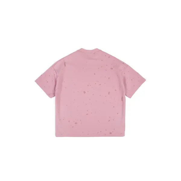 TTgarment Laser Burning LogoFlower Short Sleeve Custom DIY Loose T-shirt LEL003