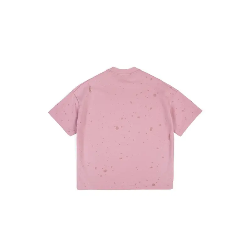 TTgarment Laser Burning LogoFlower Short Sleeve Custom DIY Loose T-shirt LEL003