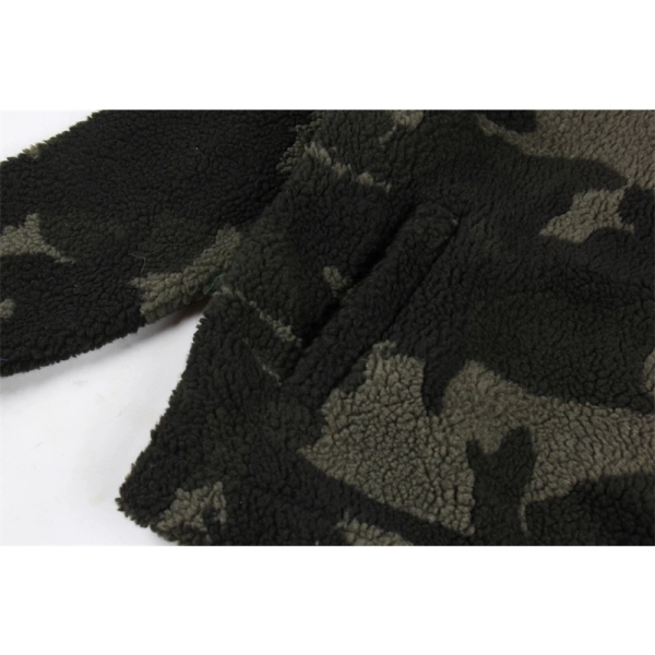 TTgarment Pullover Camouflage With Half Zipper Sherpa Jacket CFW002