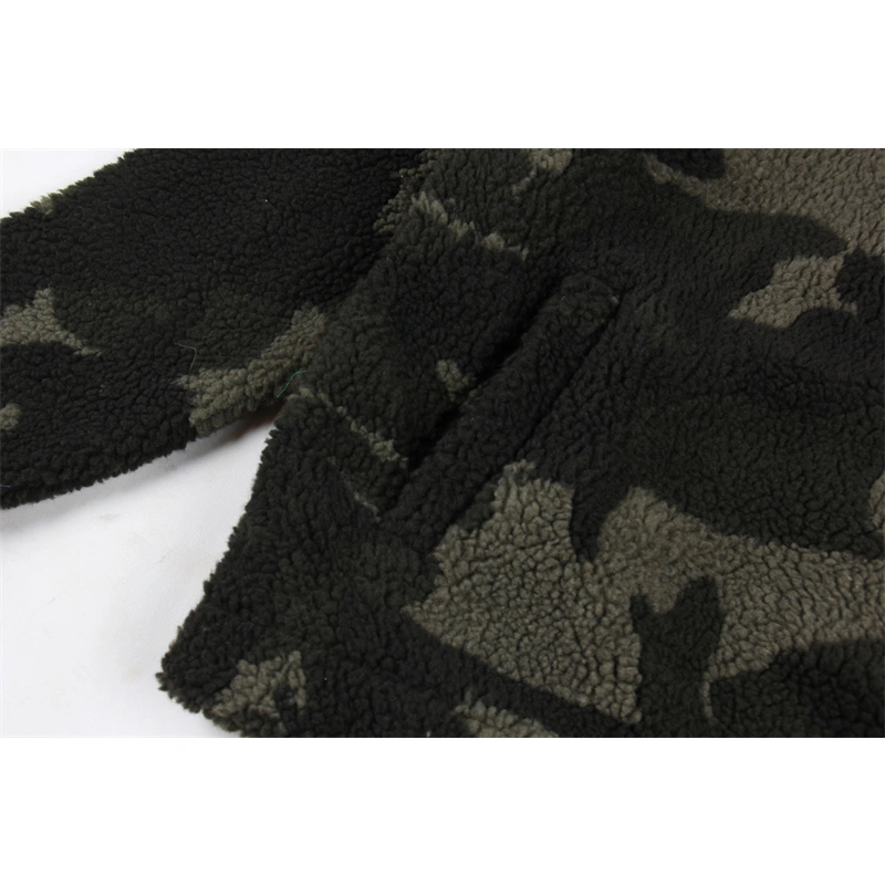 TTgarment Pullover Camouflage With Half Zipper Sherpa Jacket CFW002