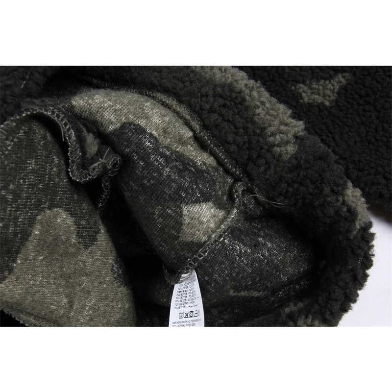 TTgarment Pullover Camouflage With Half Zipper Sherpa Jacket CFW002