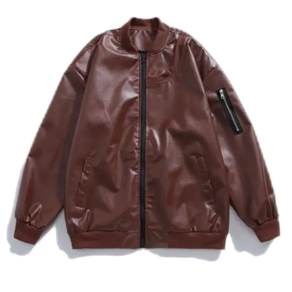 TTgarment Low MOQ Men's Leather Bomber Jacket BJ002