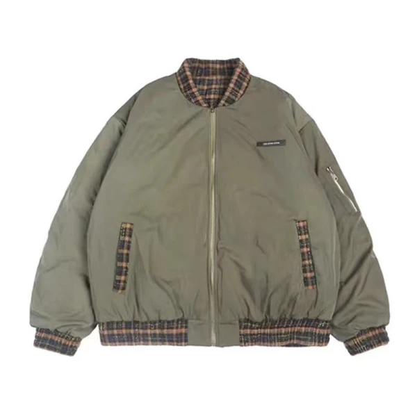 TTgarment Men's Flight Bomber Diamond Quilted Jacket BJ006