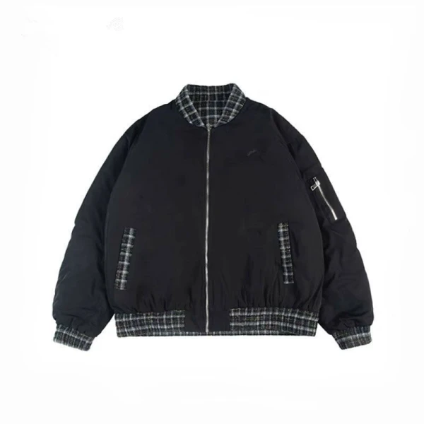 TTgarment Men's Flight Bomber Diamond Quilted Jacket BJ006