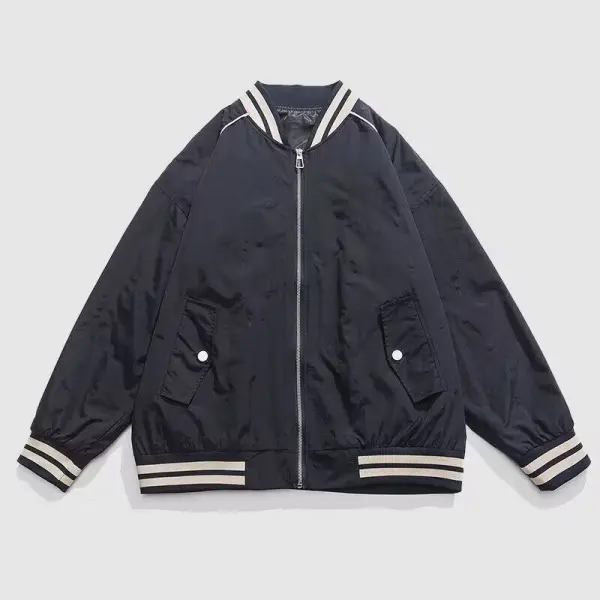 Custom Design Men's Coated Stand Collar Bomber Jackets BJ009