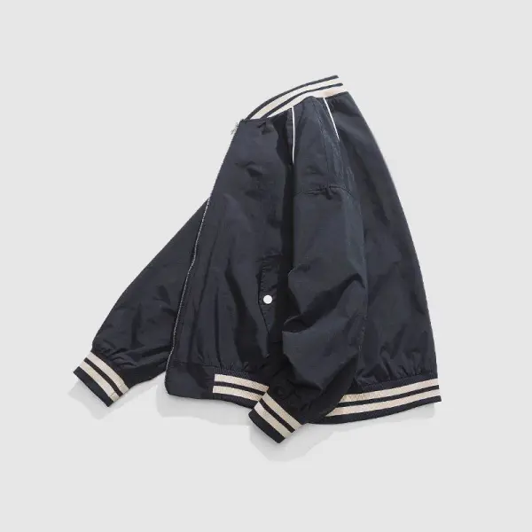 Custom Design Men's Coated Stand Collar Bomber Jackets BJ009