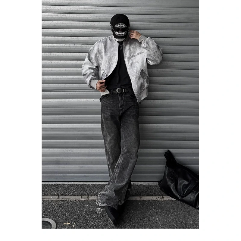 TTgarment Men's High Street American Retro Flight Jacket Y2K001