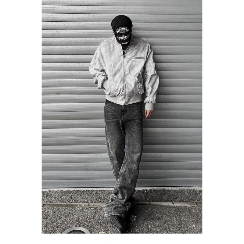 TTgarment Men's High Street American Retro Flight Jacket Y2K001