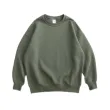 Custom 350g Men's Sweatshirt American Style Round Neck Plush Oversized Solid Color OST007