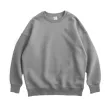 Custom 350g Men's Sweatshirt American Style Round Neck Plush Oversized Solid Color OST007