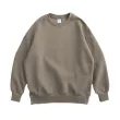Custom 350g Men's Sweatshirt American Style Round Neck Plush Oversized Solid Color OST007