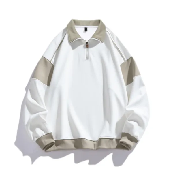 Custom Heavy Duty Men's Pullover Hoodie Embroidered Stand-Up Collar OST009