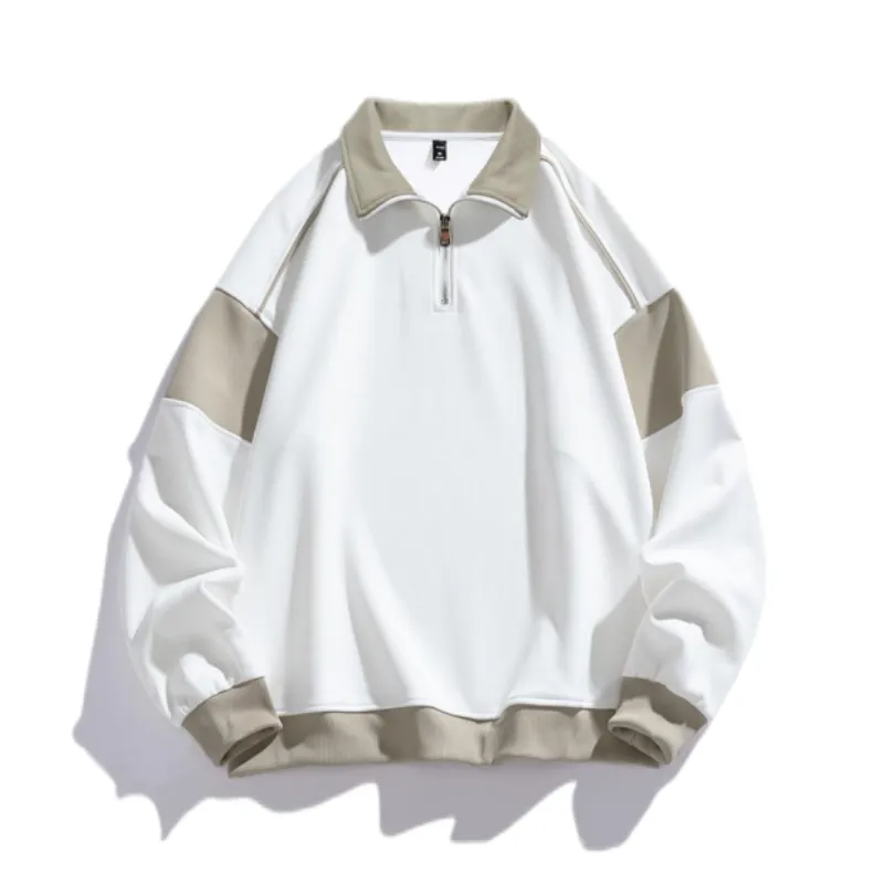 Custom Heavy Duty Men's Pullover Hoodie Embroidered Stand-Up Collar OST009